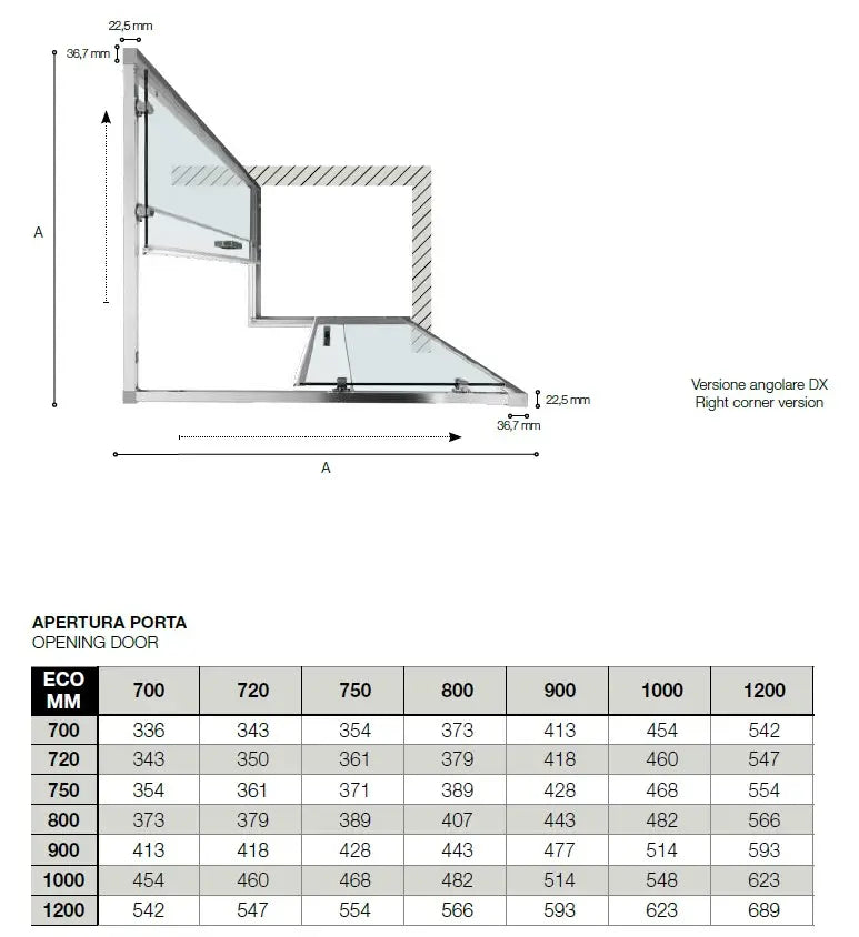 Box Doccia ECO 6mm Porte Scorrevoli H190 - 90x120