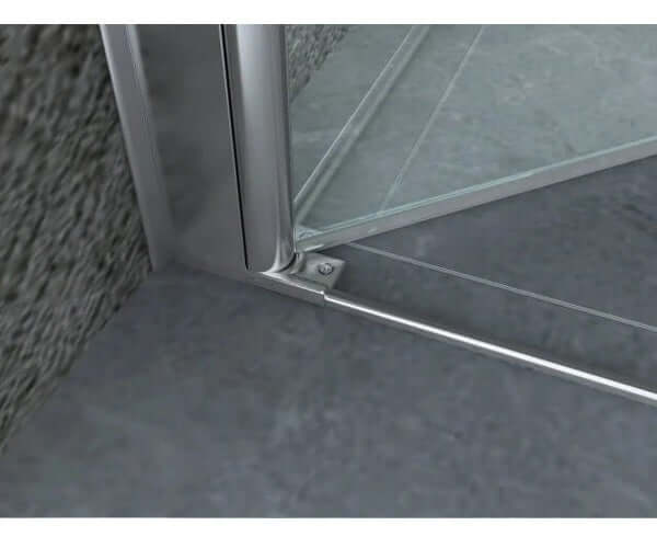 Box Doccia 8mm Anta Battente Totale e Lato Fisso - Venus - 90x80 - Ingresso Lato Corto