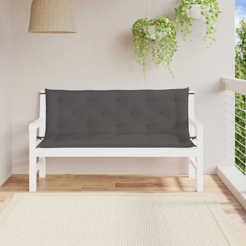 Cuscini Panca Giardino 2 pz | Cuscini per sedie Antracite 150x50x7cm Tessuto Oxford