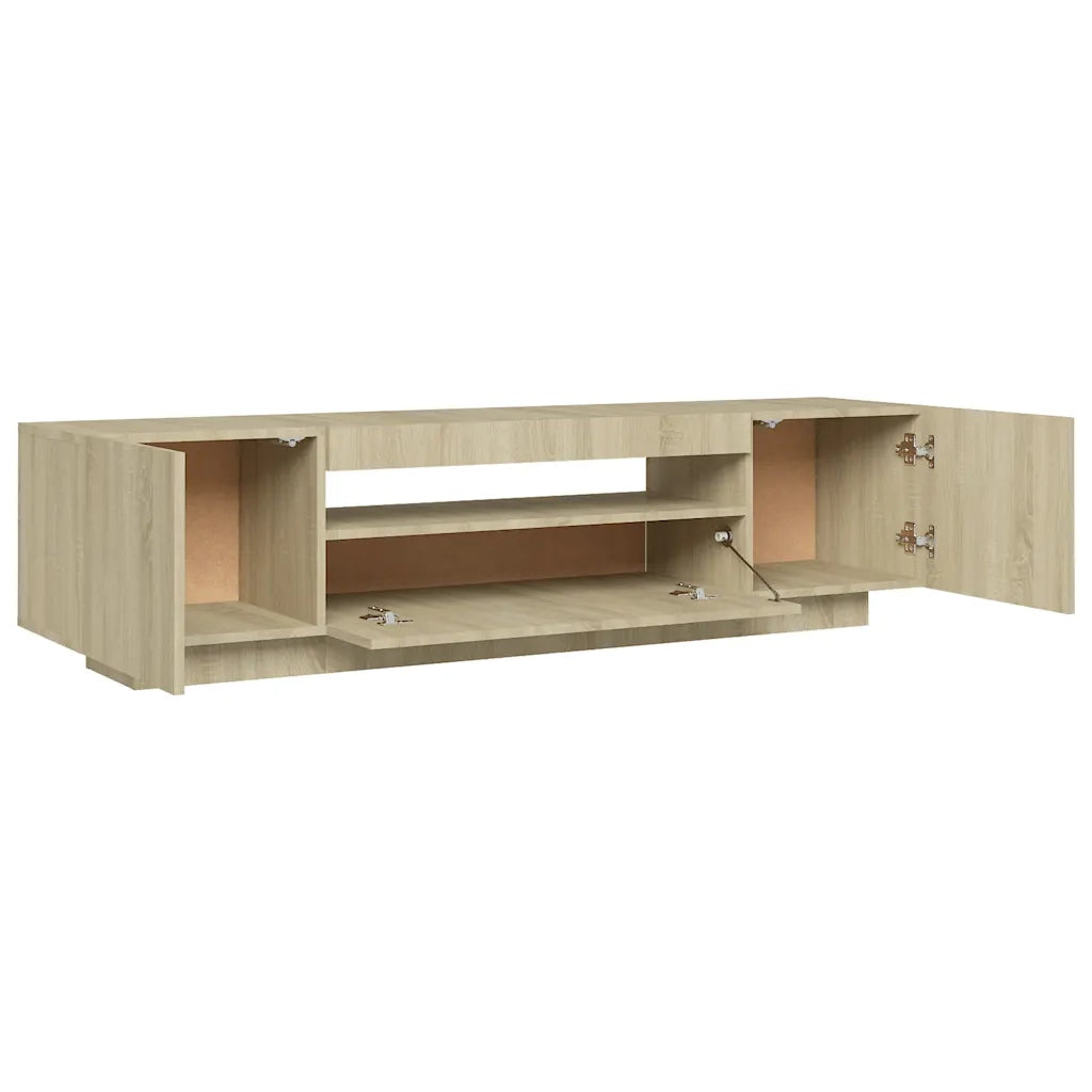Mobile Porta TV con Luci LED Rovere Sonoma 160x35x40 cm 804430