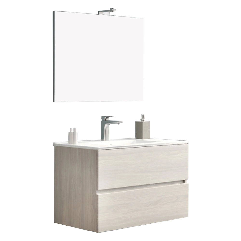 1pz mobile bagno 'easy' base 81 x 47 x h.53 - rovere grigio cod:ferx.2061170nlm