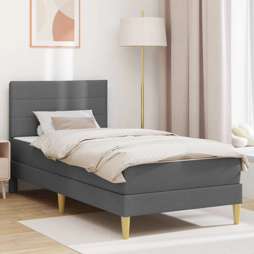 Struttura del letto-Giroletto Grigio scuro 100 x 200 cm Poliestere