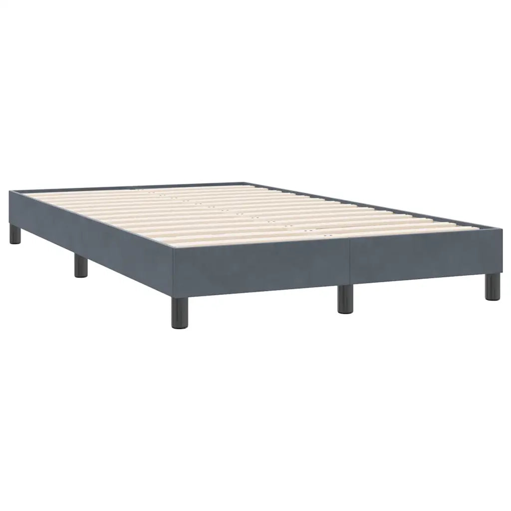 Giroletto senza Materasso Grigio Scuro 120x220 cm Velluto 4101398
