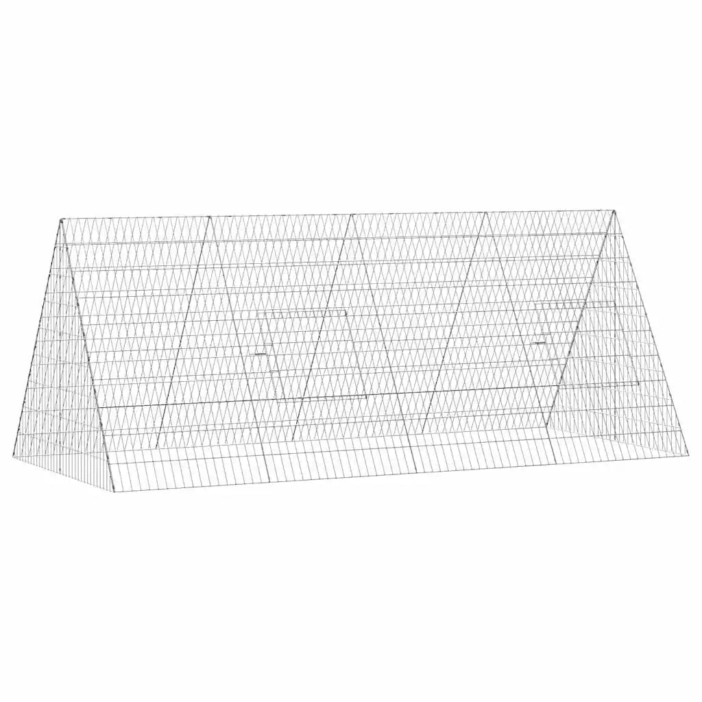 Gabbia per polli Argento 215 x 100 x 85 cm Acciaio zincato CFW8020056