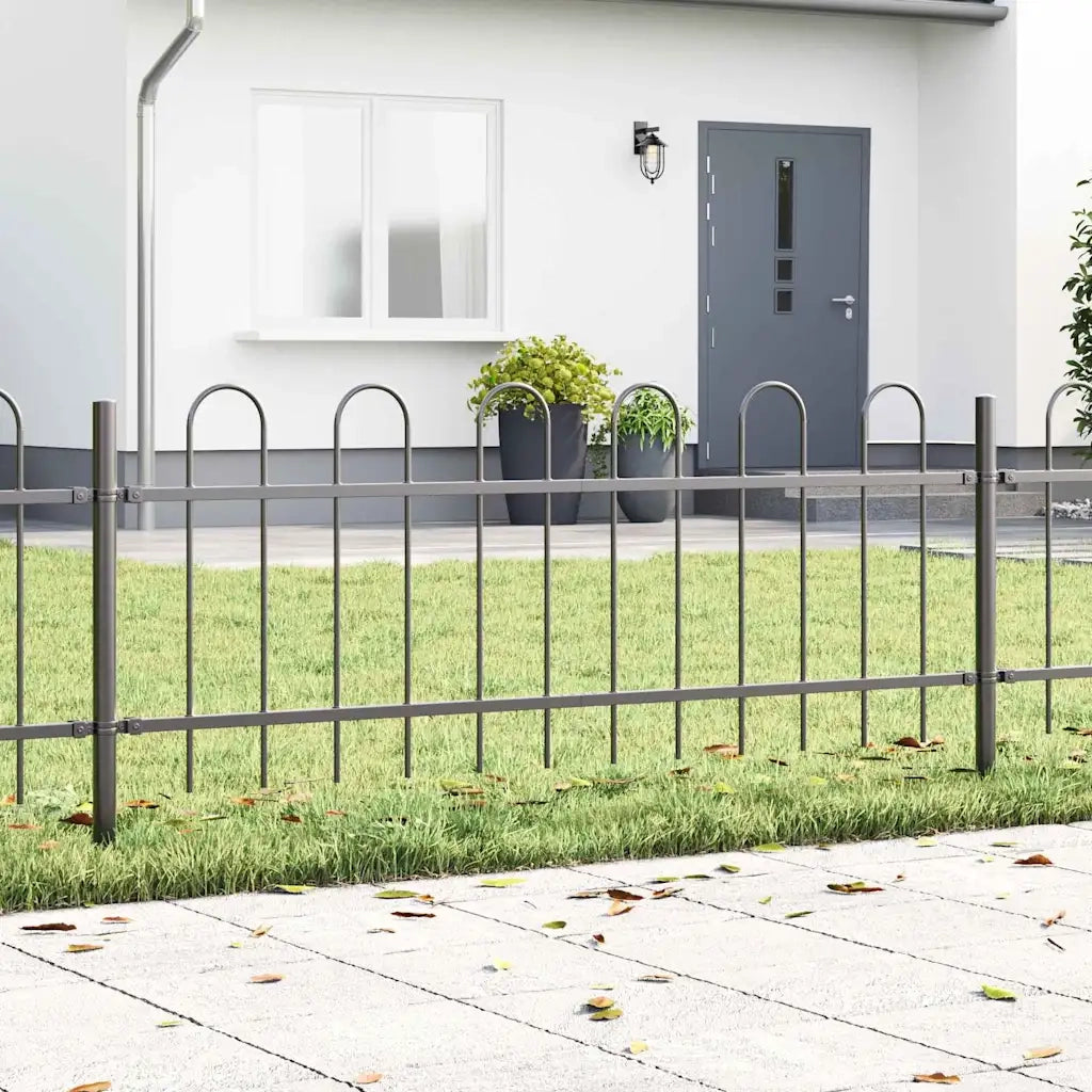 Recinzione per Giardino 5 pcs Grigio 8,5 x 0,6 m 3334093