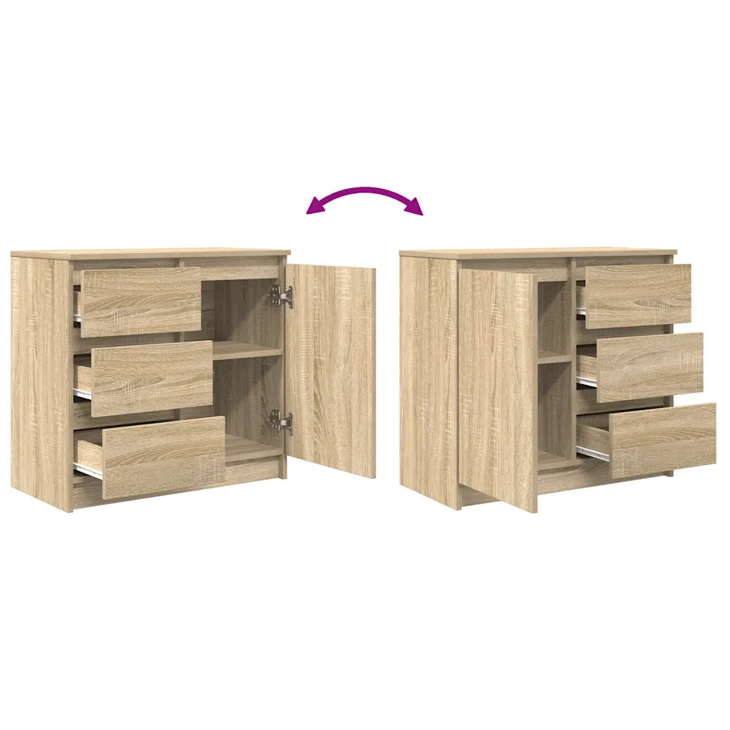 Credenza con Cassetto-Buffet-Armadio da cucina Rovere Sonoma 71x35x65 cm in Truciolato 268745