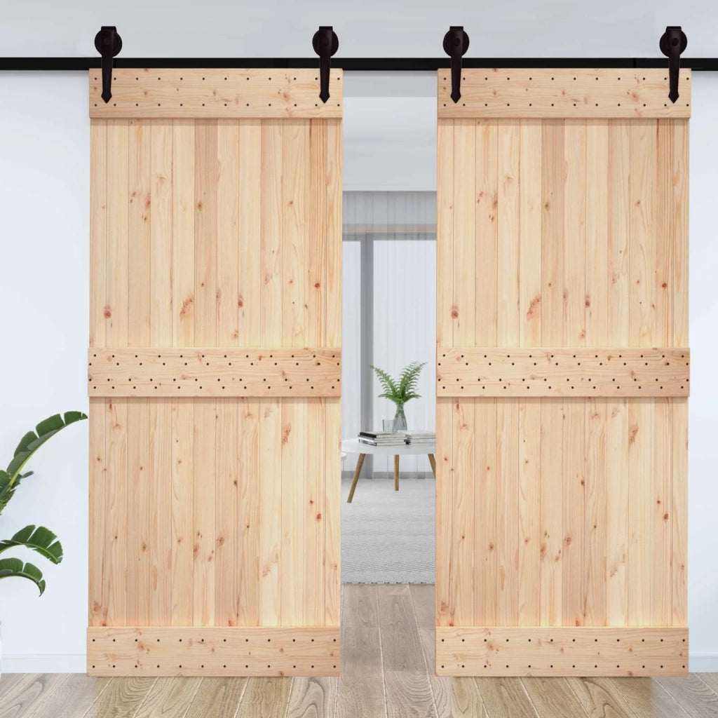 Porta NARVIK Naturale 100 x 210 cm Legno di pino solido 42047087