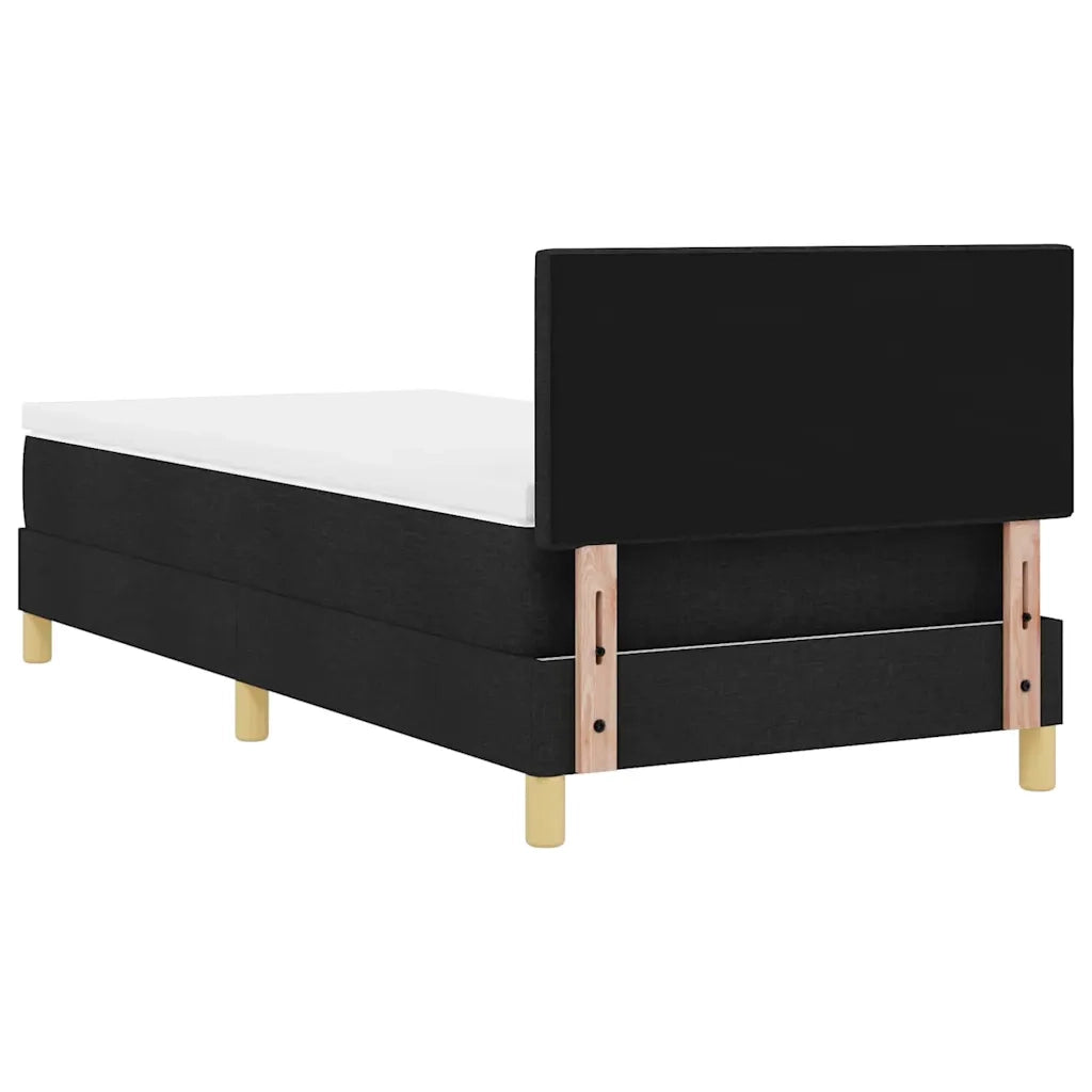 Letto a molle con cuscino Nero 100 x 200 cm Tessuto 3338897