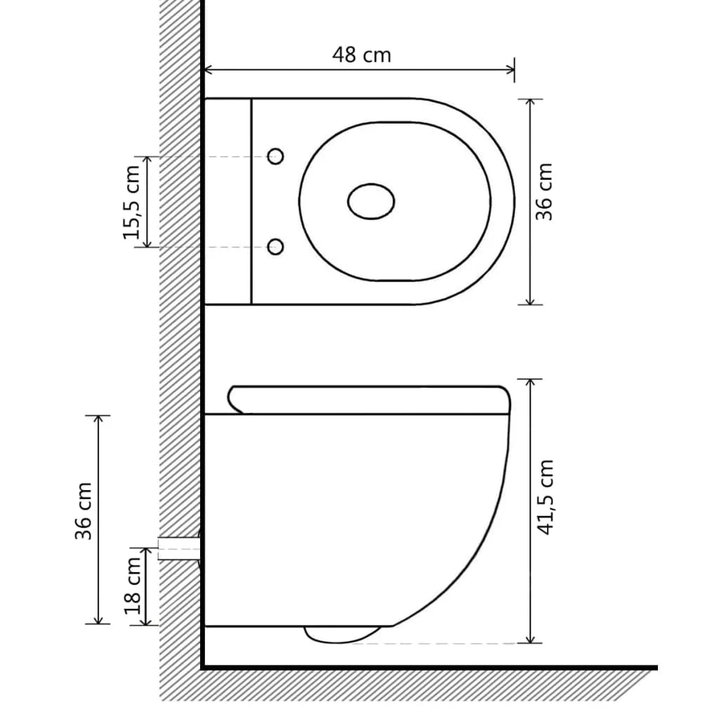WC sospeso senza brida vaso in ceramica nero 02_0003588
