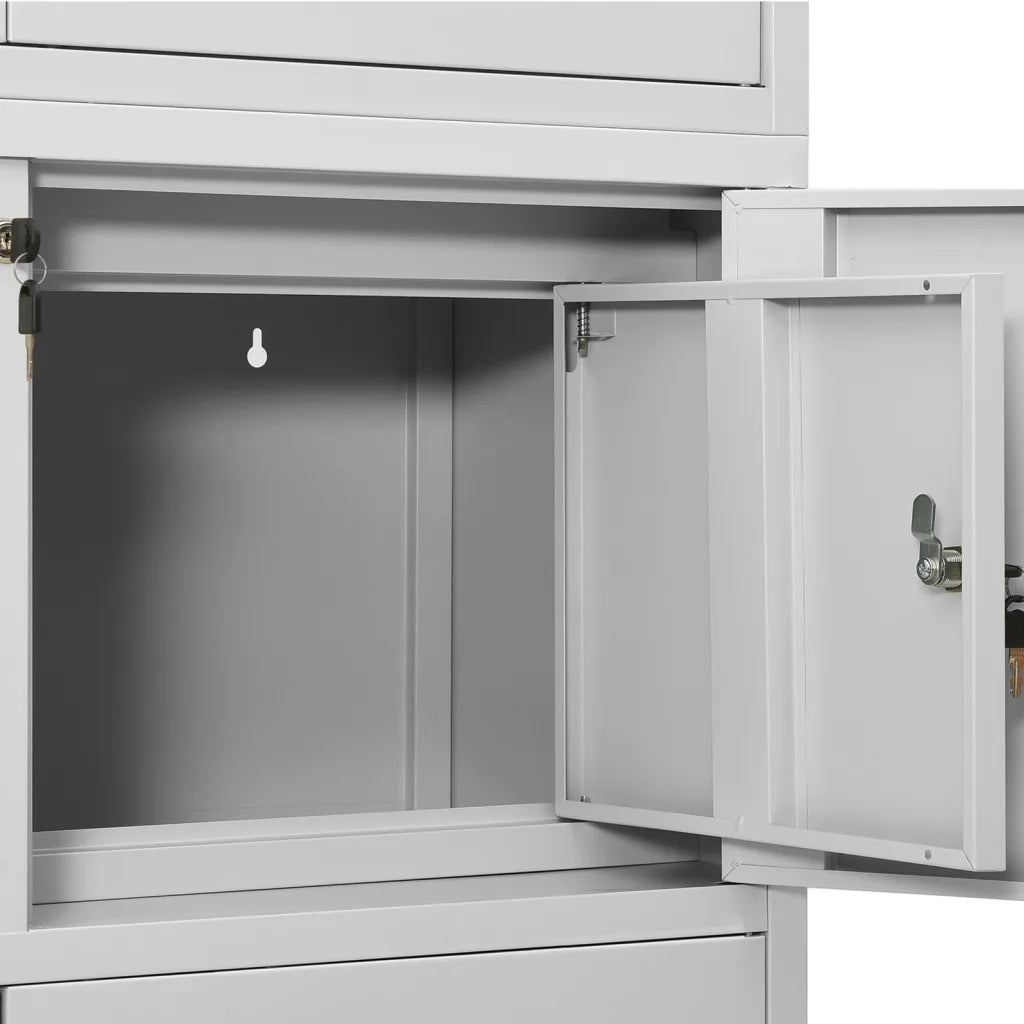 Armadio per Ufficio Grigio Chiaro 90x40x180 cm in Acciaio 336414