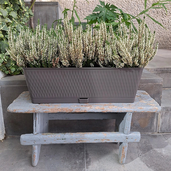 BALCONETTA RETTANGOLARE 'LIBERTY' lt.9 - grafite  - STEFANPLAST