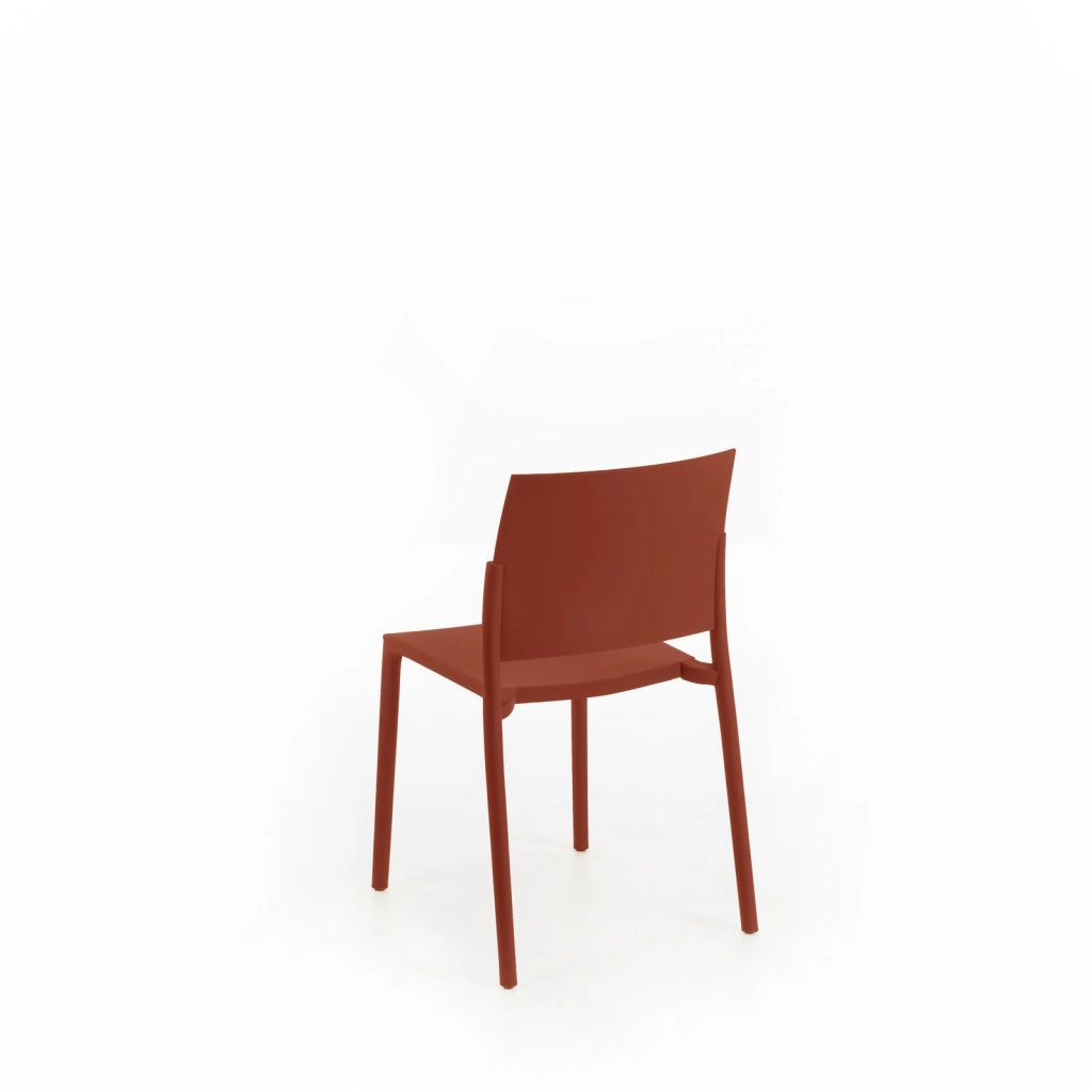 Set 4 Sedie 55x52,5xH81 cm in Polipropilene Venus Ruggine