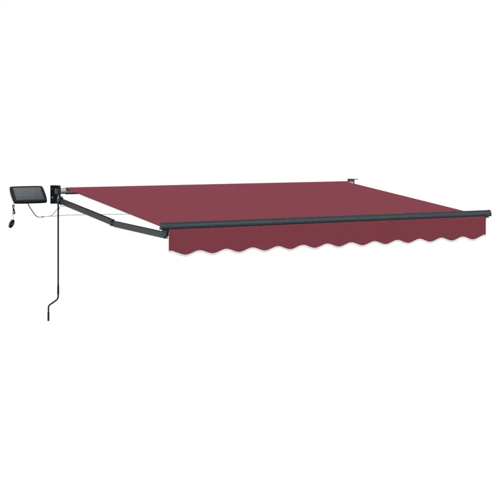 Tenda retrattile manuale con LED Borgogna e Antracite 3 x 2 m 3419365