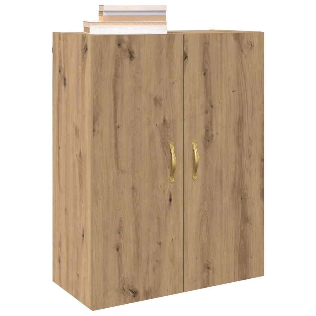 Armadietto a Muro | Mobiletto a muro 2 pz Rovere artigianale 69,5 x 34 x 90 cm