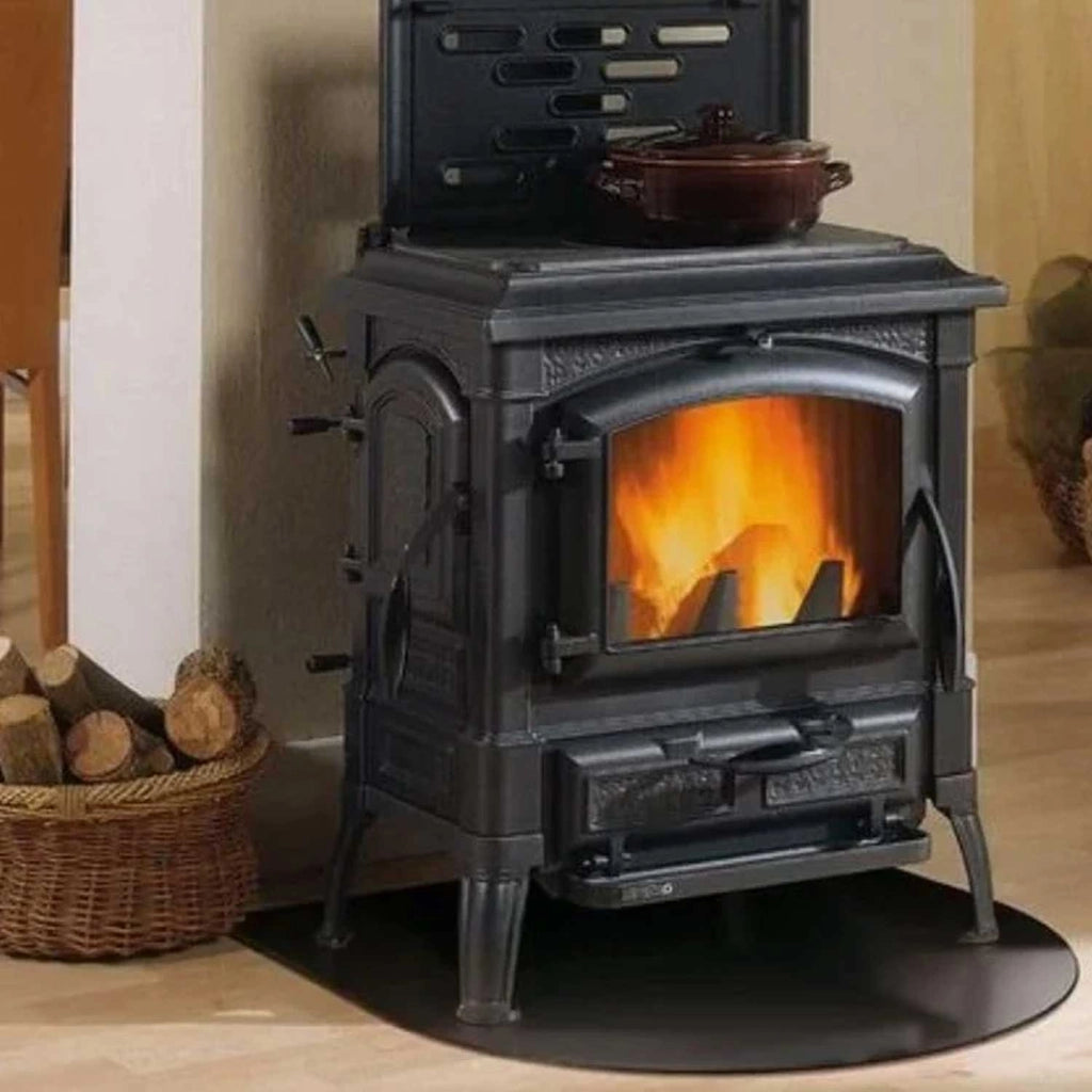 Pedana salvapavimento sotto stufa a legna e pellet in acciaio 100x90 cm