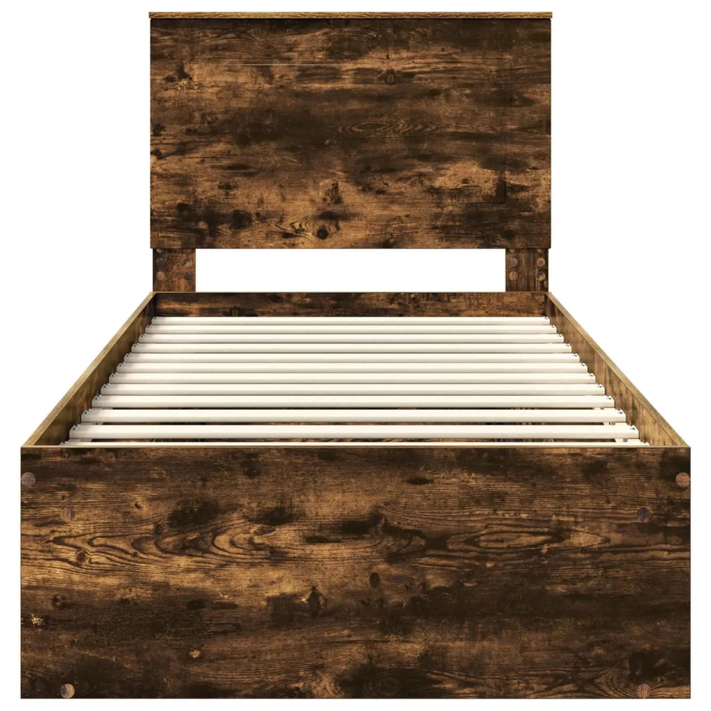Struttura del letto-Giroletto Rovere fum¨¦ 90 x 190 cm Pino massello 658300