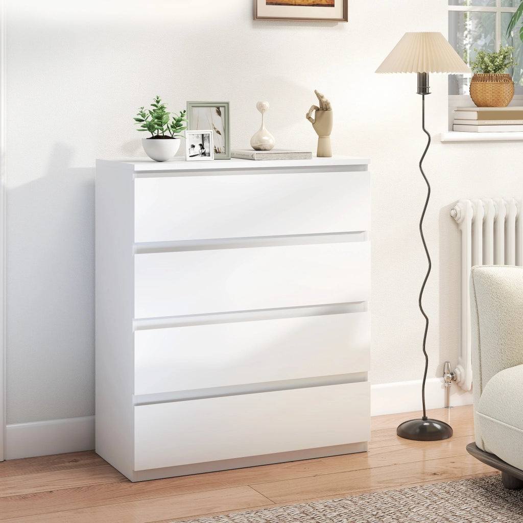 Cassettiera 4 cassetti ¨C Xylo ¨C Bianco 80x39x95 cm