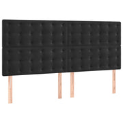 Testiera | Testata Nera 200x5x118/128 cm Velluto