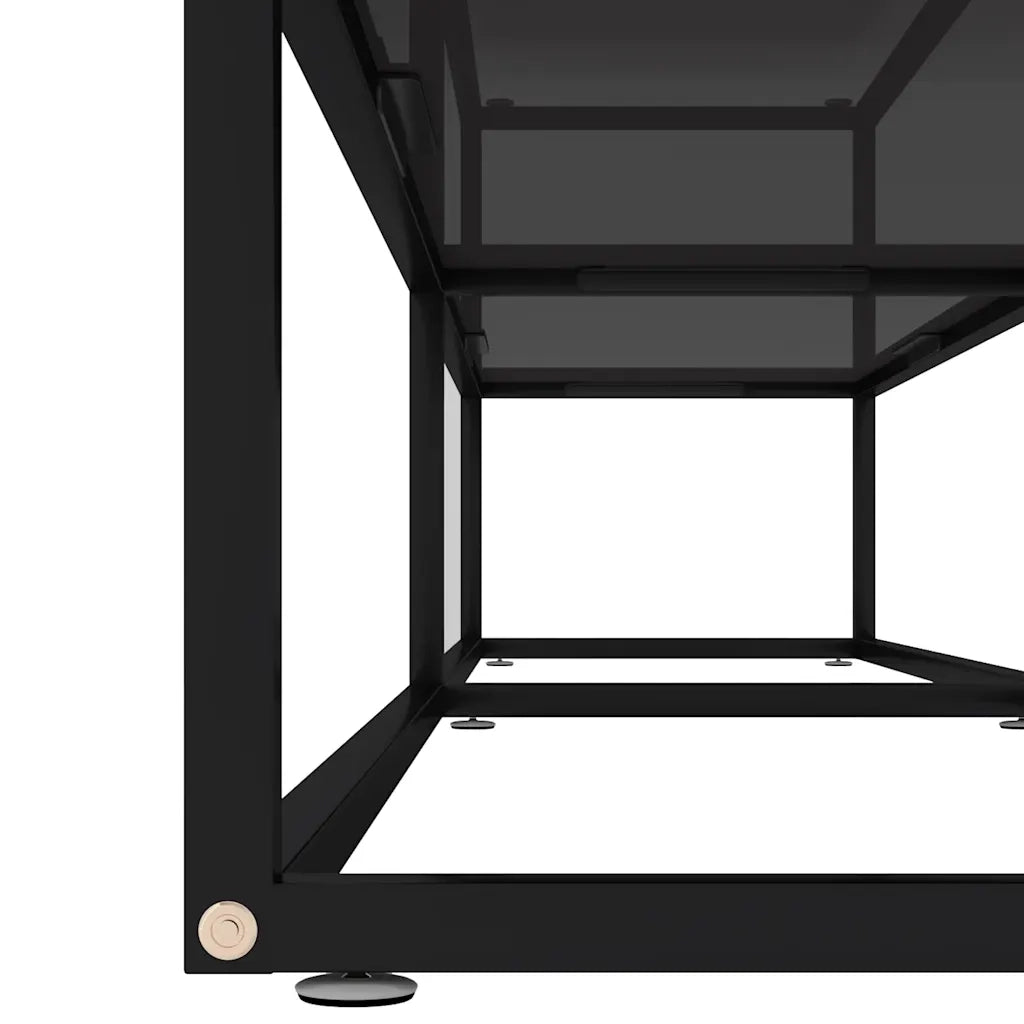 Mobile Porta TV-Mobile per TV-Credenza TV Nero 200x40x40,5 cm in Vetro Temperato