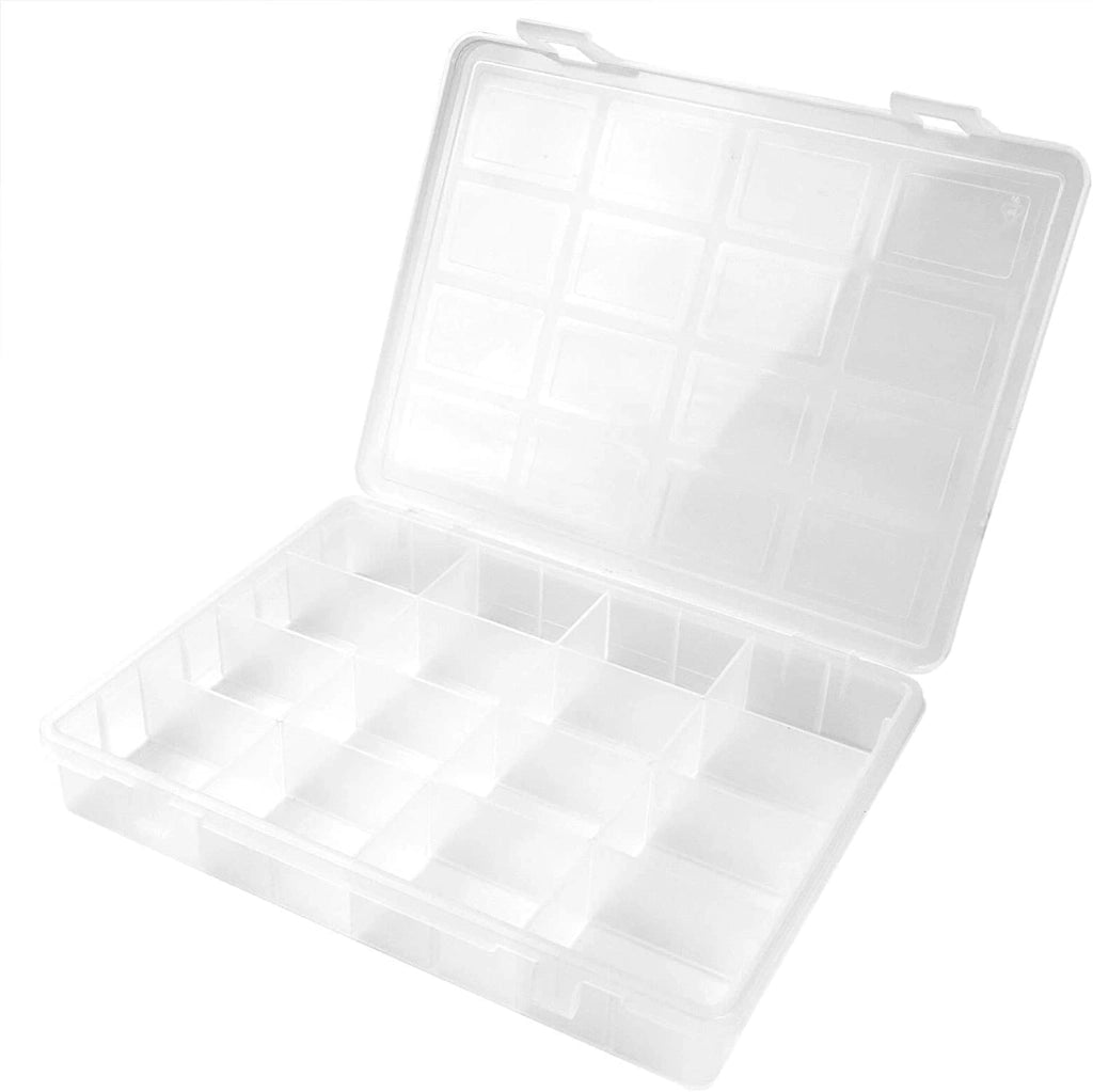 Cassetta Porta Minuteria Contenitore in Plastica Valigetta per Piccoli Oggetti Formato: 16 Scomparti