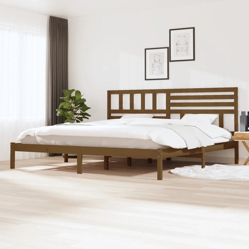 Giroletto senza Materasso-Struttura Letto Ambra in Legno di Pino 200x200 cm 110525