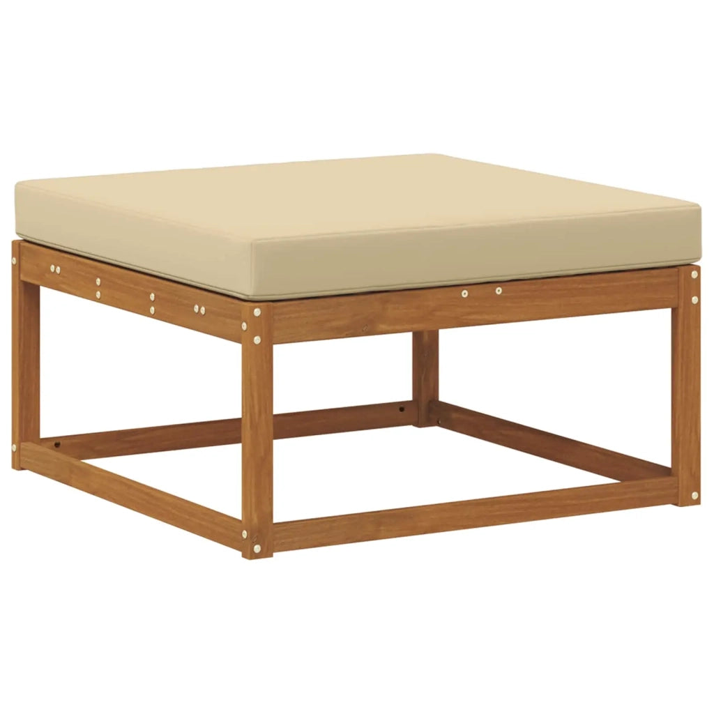 Set di divani da esterno con cuscino 7 pcs Naturale e Beige 3367891