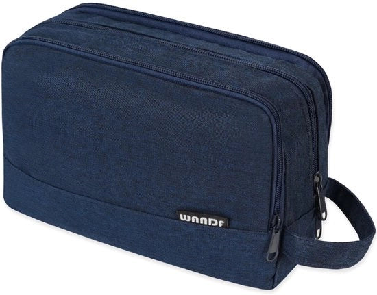 Borsa da Bagno Uomo Borsa da Bagno Donna Borsa Cosmetici Borsa da Bagno per Uomini e Donne in Qualità Premium (Denim Pure Navy Blue)