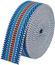 Banda Jacquard a Singolo 4,57 Metri - 38 mm Larghezza - Poliestere - Tela Lenzata - Disegno a Strisce Vintage - Sostenibile e Lavabile - Banda Tessuta