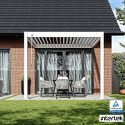 Pergola Bioclimatica Ombréa VS 3x3M addossata – Bianca (Versione2