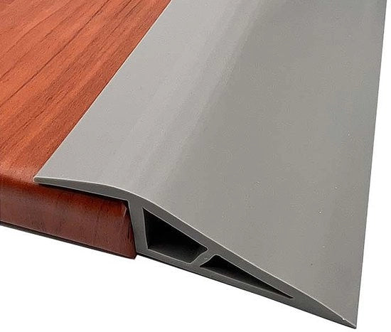 Profilo di transizione 1M larghezza: 7cm, altezza: 2cm, profilo di transizione con inclinazione, strisce di copertura del pavimento autoadesive, profilo di regolazione di altezza, binario della porta, binario di transizione (1, grigio, 1M*(7cm*2cm))