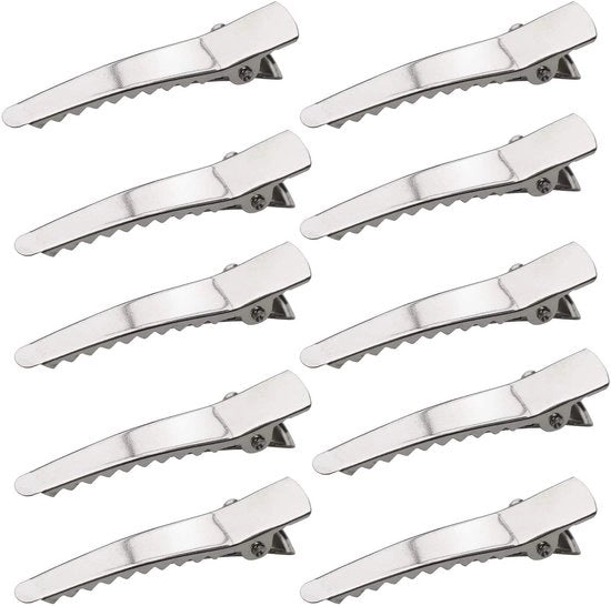 Klemme per Capelli 50 pezzi - Manico per Capelli 45 mm - Ideale per Fai da Te e Accessori Capelli