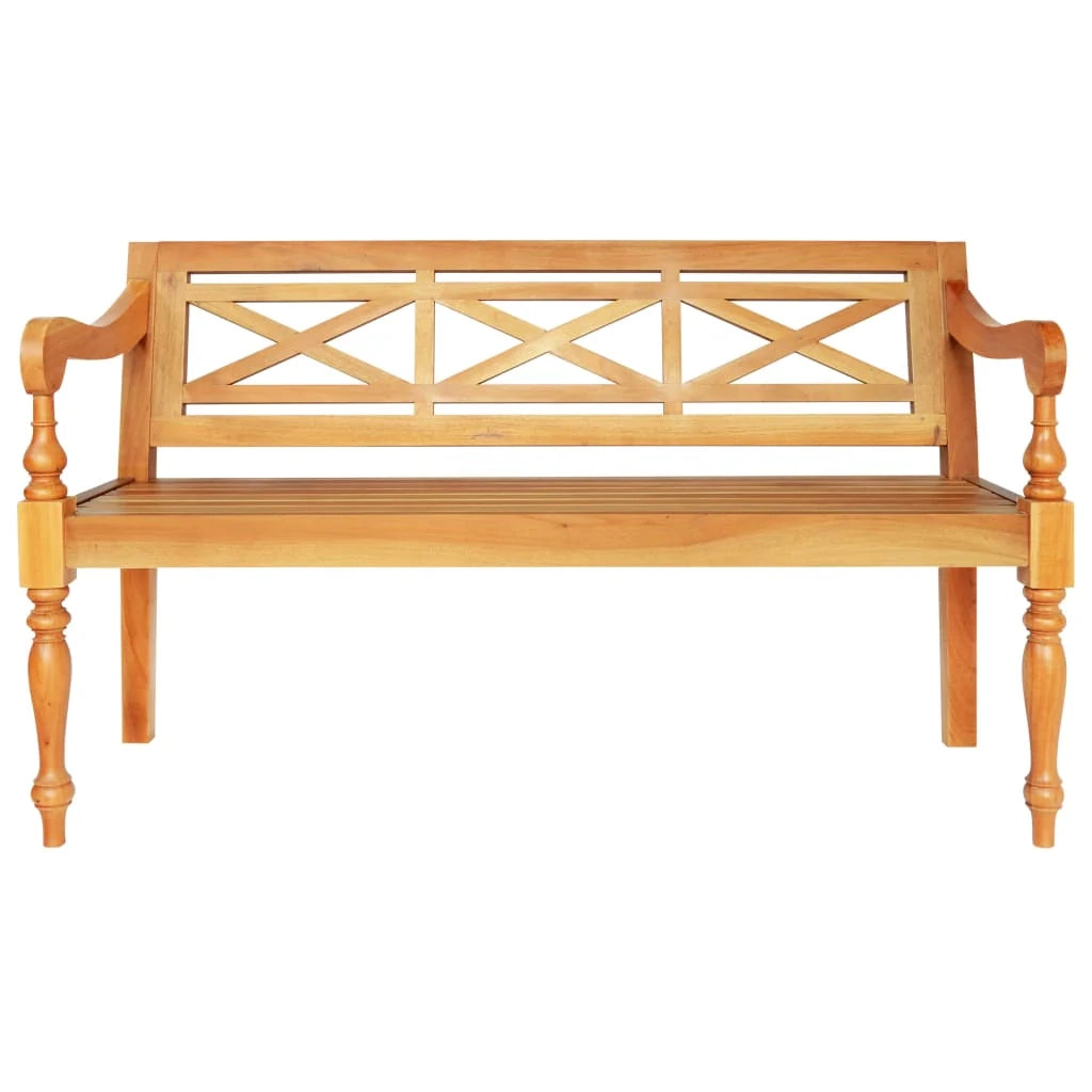 Panca Batavia 123 x 50 x 81 cm legno massello di mogano marrone chiaro 02_0010781
