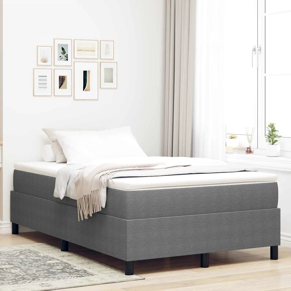 Letto a molle Grigio chiaro e bianco 120 x 190 cm 3337452