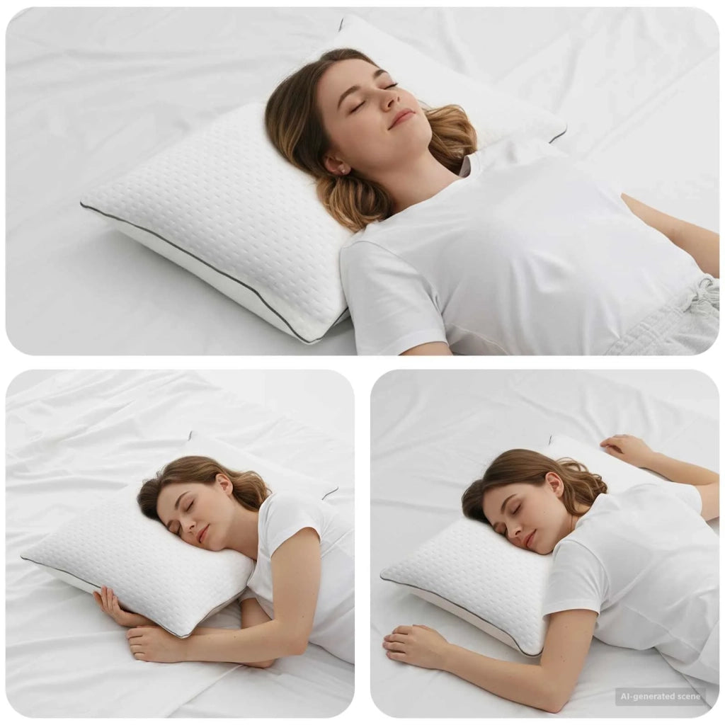 Cuscino Shread Bianco 70 x 50 x 18 cm Schiuma Memory CFW2267655