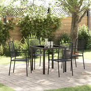 Set da Pranzo per Giardino 5 pcs Nero 3379157
