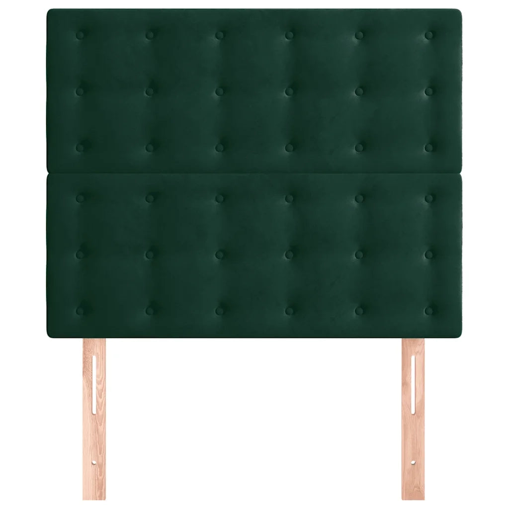 Testiera | Testata Verde Scuro 80x5x118/128 cm Velluto