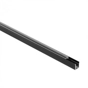 Profilo LED NW02 da superficie nero diffusore trasparente 2m