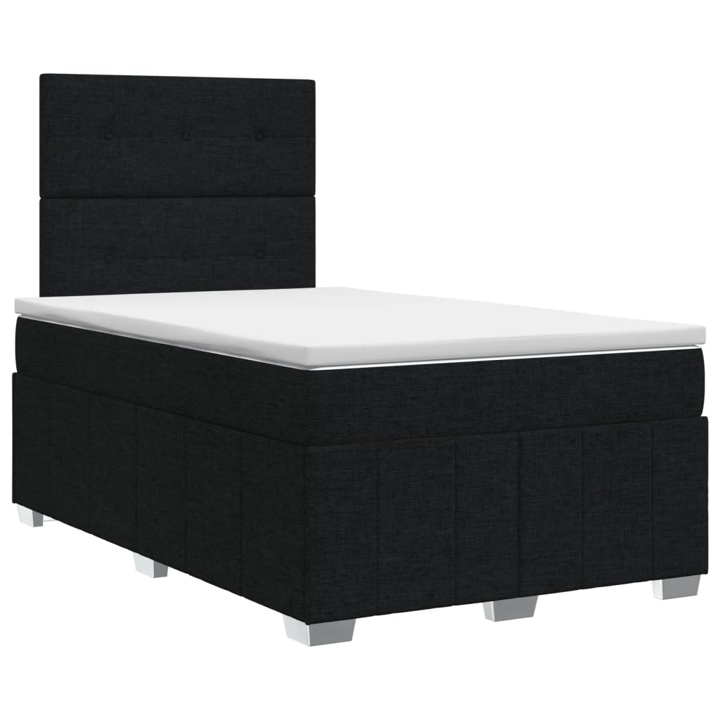 Letto box spring con materasso Nero 120 x 200 cm Tessuto 3454115