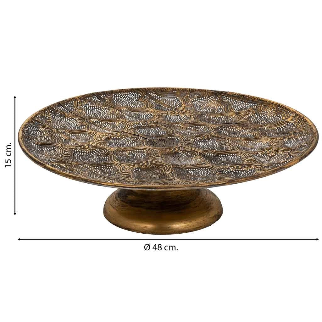 Tavolino da centro metallo dorato 48x48x15h