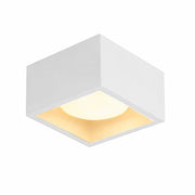 Applique in Gesso Quadrata Verniciabile GX53 15W – Plafoniera Soffitto 1 Luce 110x110 mm con Lampadina Inclusa CCT