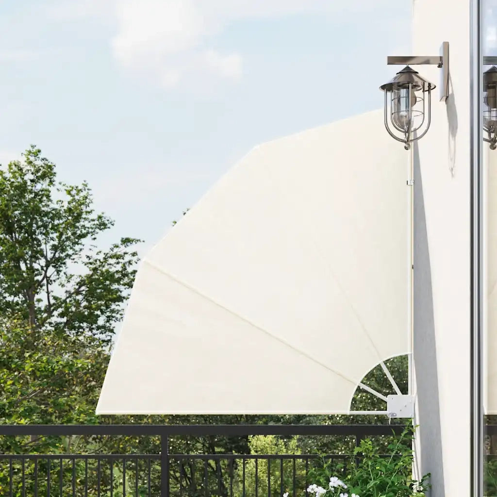 Tenda Laterale per Balcone Pieghevole Crema 140x140 cm 41578