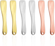 Spatola per trucco 6 pezzi - Applicatore mini metallico - Riciclabile - Cura della pelle - Contenitore di conservazione - 3 colori (Oro/Argento/Rosso) - Spatola per cosmetici