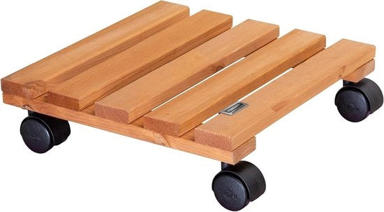 Carrello per piante 29 x 29 x 85 cm I Carrello per fiori per uso interno I Carrozzina per verdure in legno di terra cotta FSC certificato I Capacità di carico 100 kg I Prodotto in UE - 20015201