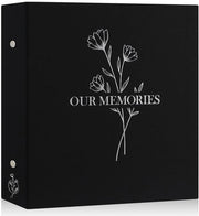 Album fotografico 10x15 cm - Adatto per 600 foto - Contenitore per inserimento - Copertina in lino lussuoso - Impermeabile e acido-resistente - Progetto stile con stampa argentata - Libro di foto