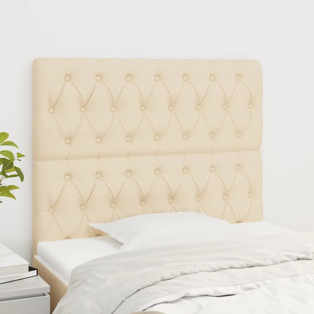 Testiera | Testata Crema 100x7x118/128 cm Tessuto