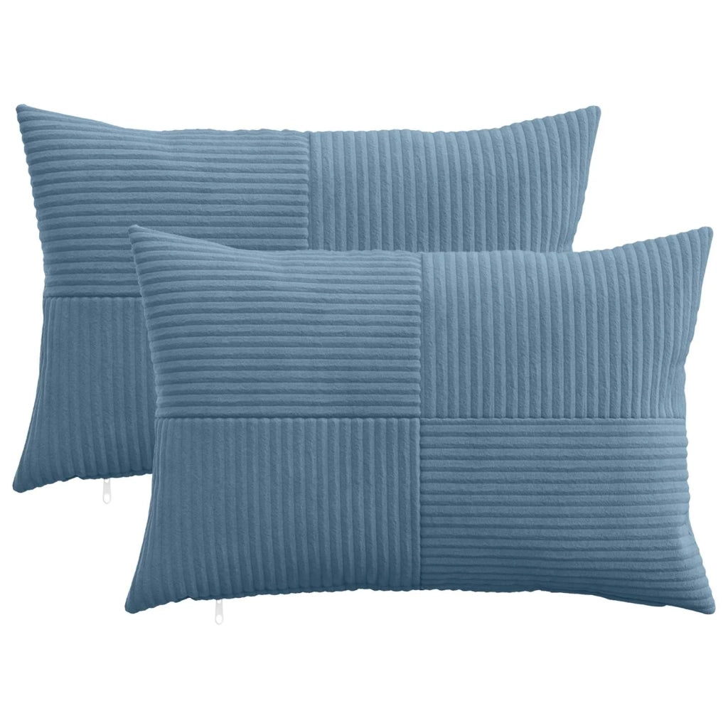 Federa 2 pcs ALMELO Blu 30 x 50 cm corduroy 913967