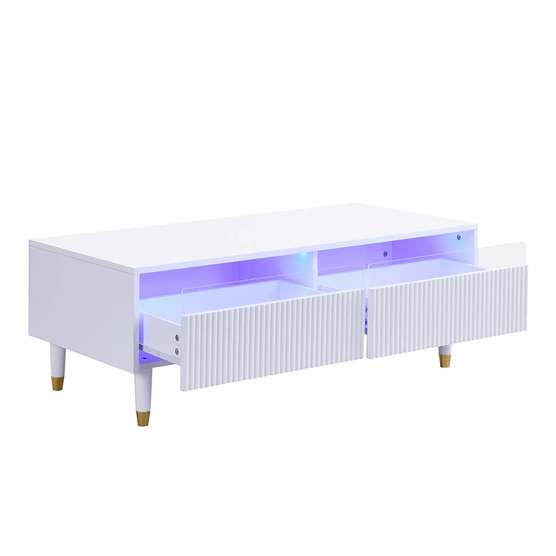 Cassettiera per TV bianca in MDF lunghezza 110 cm