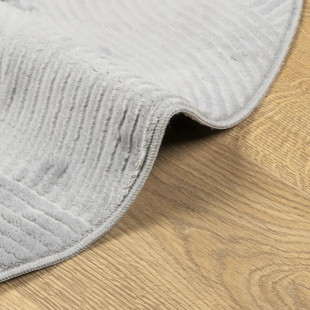 Tappeto IZA a Pelo Corto con Aspetto Scandinavo Grigio Ø 160 cm 375460