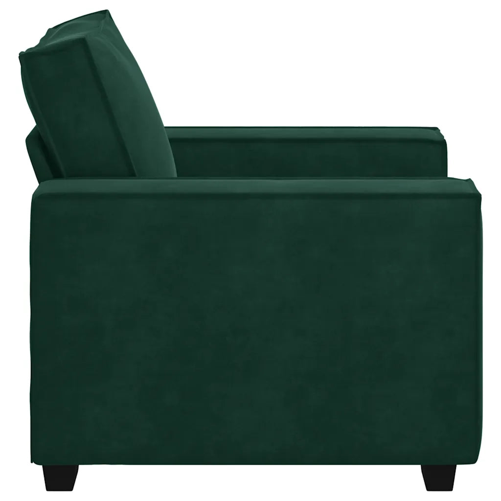 Divano Sedia Verde Scuro 100x78x84 cm Velluto 4105002