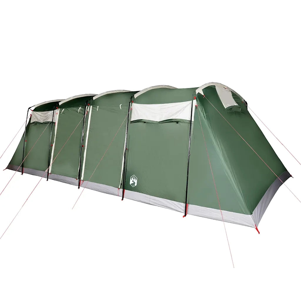 Tenda Familiare a Tunnel per 8 Persone-Tenda da campeggio Verde Impermeabile 408041